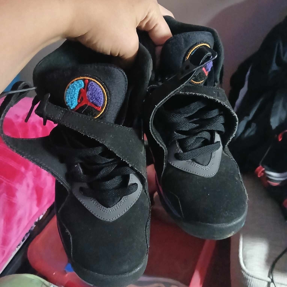 Jordan 8 Retro Aqua  Black with Multicolor Accents